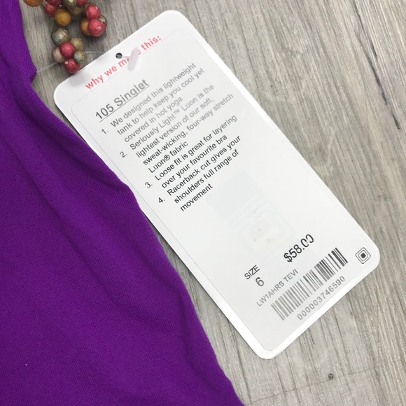 Lululemon Tank Top Workout Shirt Racerback NWT - Picture 5 of 5